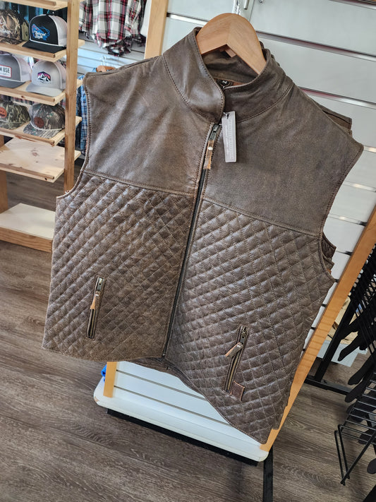 Men's Southern Casanova Genuine Cowhide Leather Vest