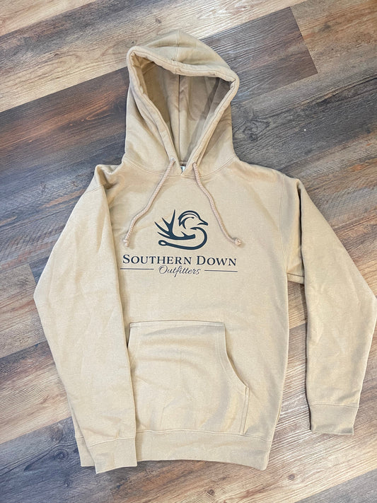 Hoodie - Tan Classic Logo