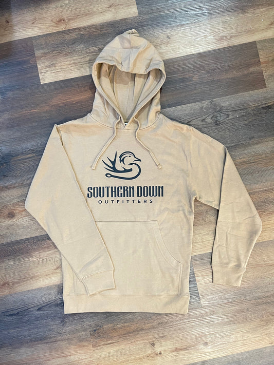 Hoodie - Tan Bold Logo