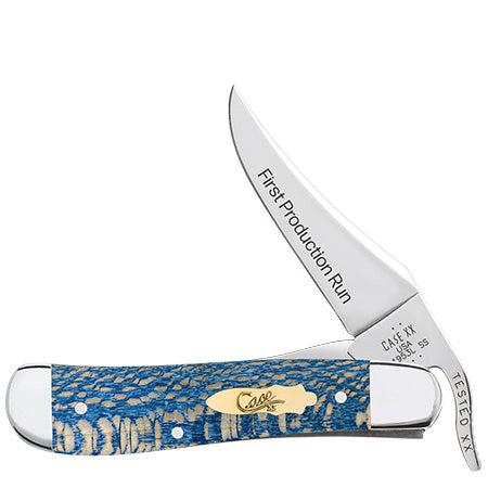 2025 Case 1st Production Run Smooth Blue Sycamore Wood Russlock