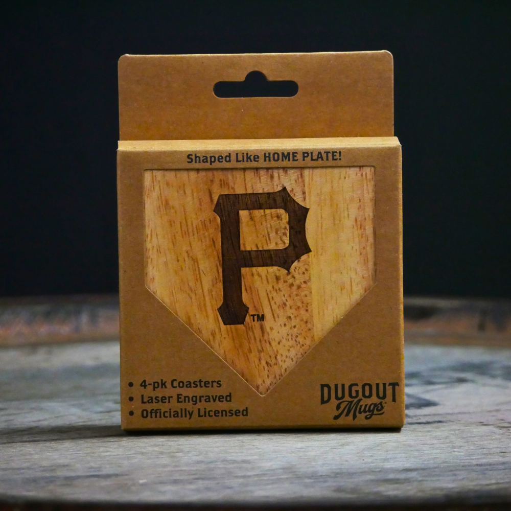 Pittsburgh Pirates "P" Dugout Mug® | Wood Coaster