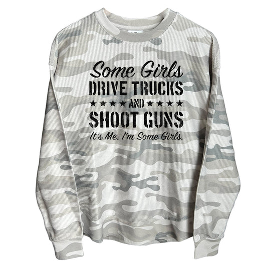 Some Girls Drive Trucks and Shoot Guns (Front) Corded Poncho