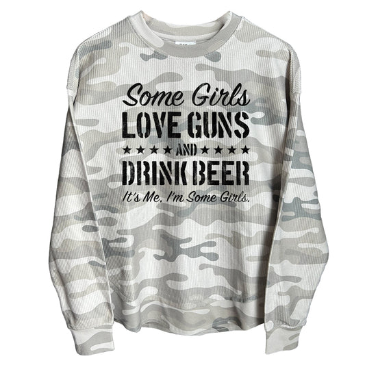 Some Girls Love Guns and Drink Beer (Front) Corded Poncho