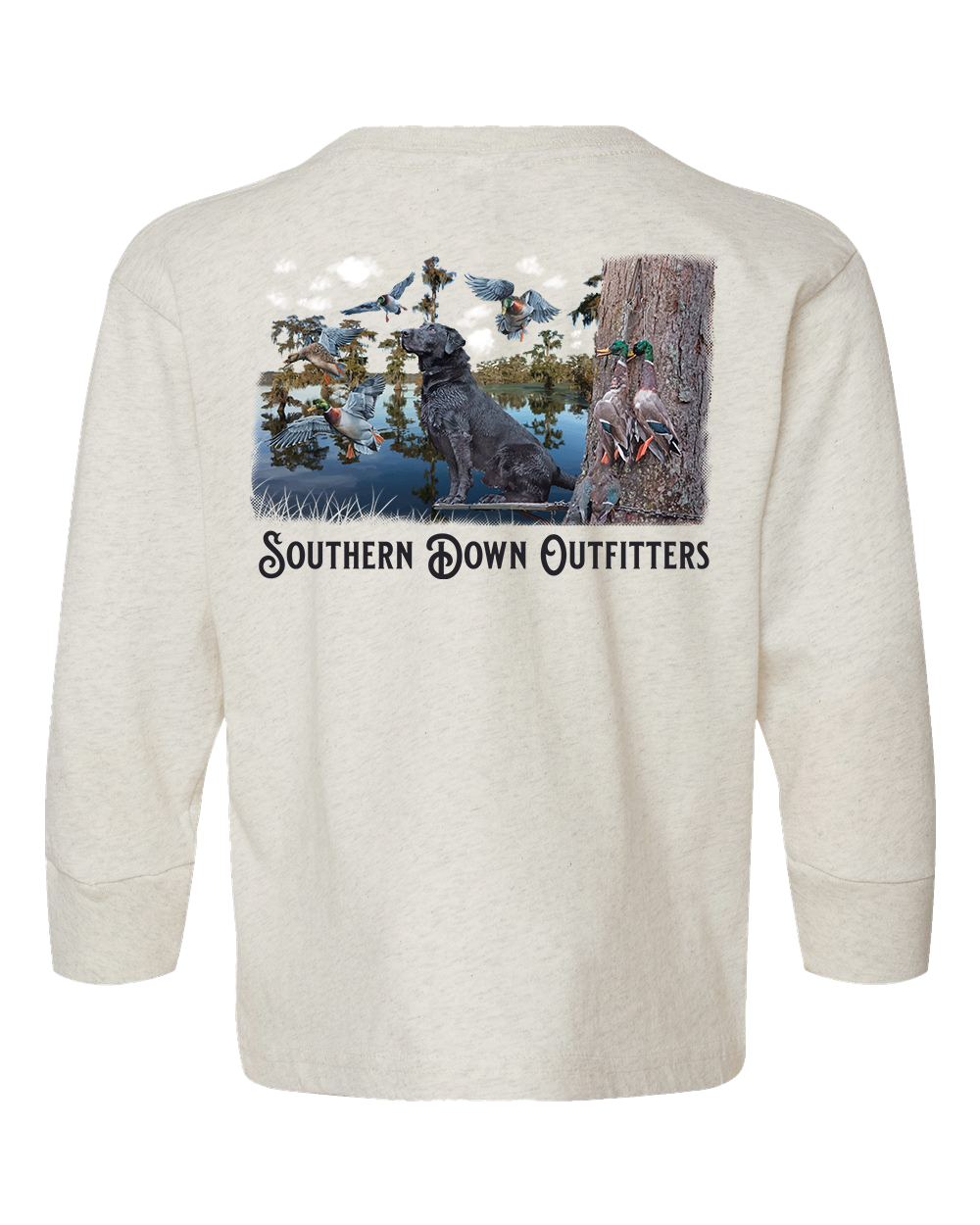 Black Lab Swamp Long Sleeve Toddler Tee