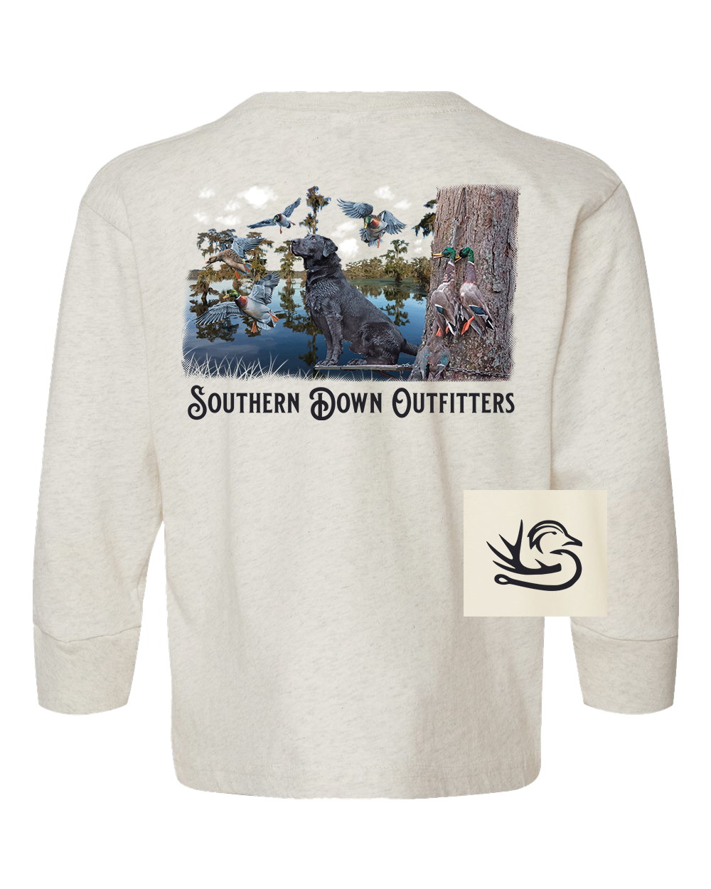 Black Lab Swamp Long Sleeve Toddler Tee