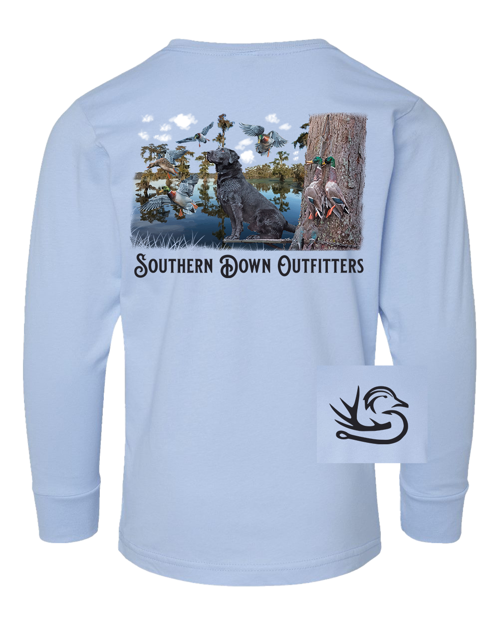 Black Lab Swamp Long Sleeve Youth Tee