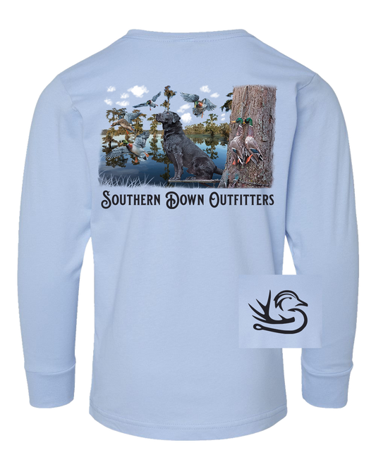 Black Lab Swamp Long Sleeve Youth Tee