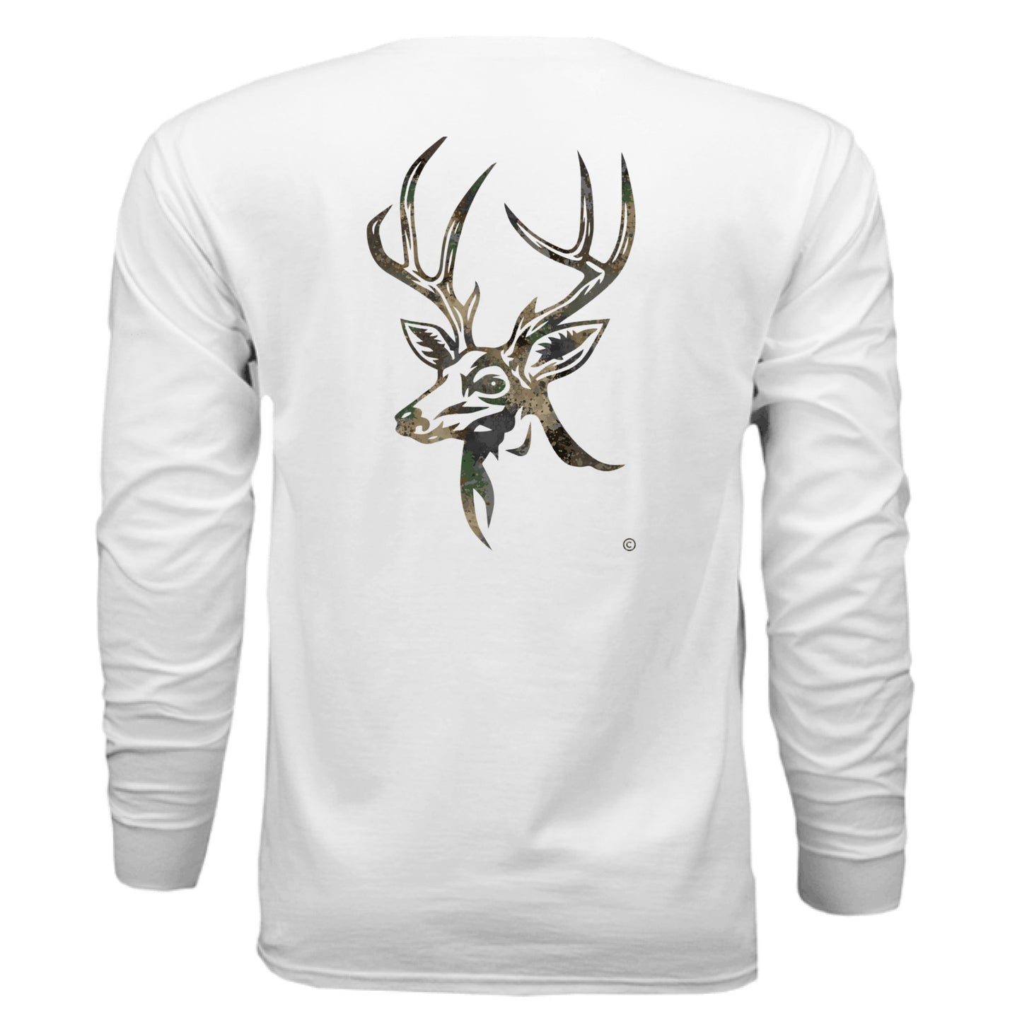 Forest Splash Burst Camo Buck Long Sleeve T-Shirt