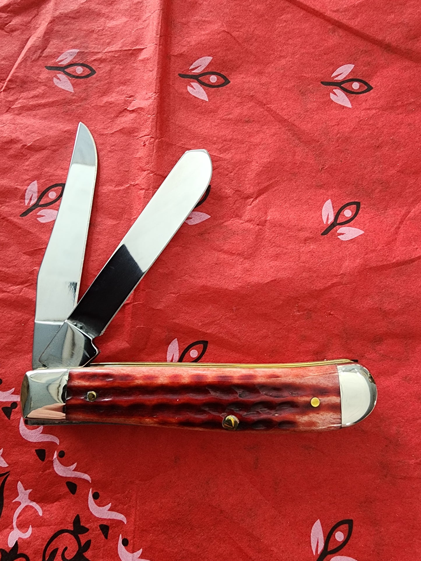 2008 Case Pocket Worn Old Red Mini Trapper