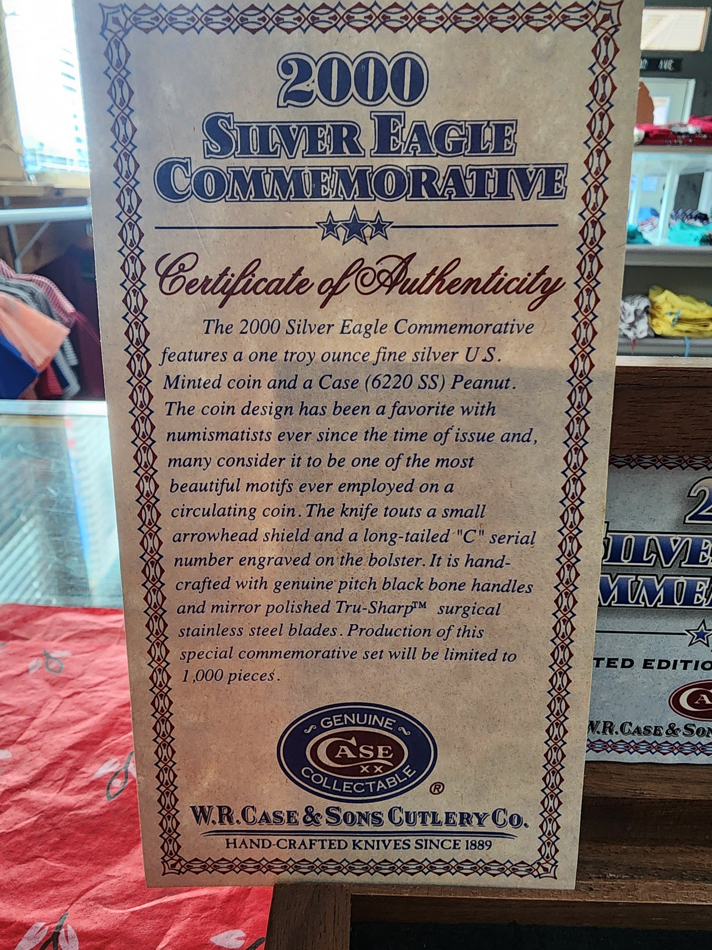 2000 Case Silver Eagle Commemorative Peanut Box