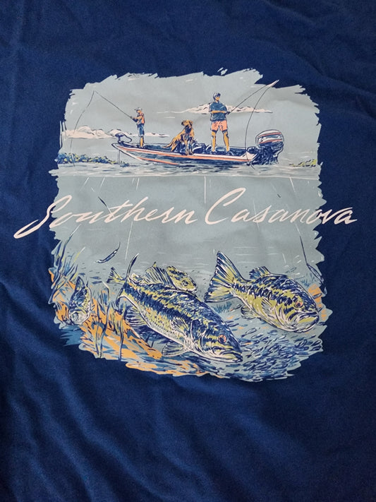 Men's Southern Casanova Bass Fisherman S/S Pocket Tee