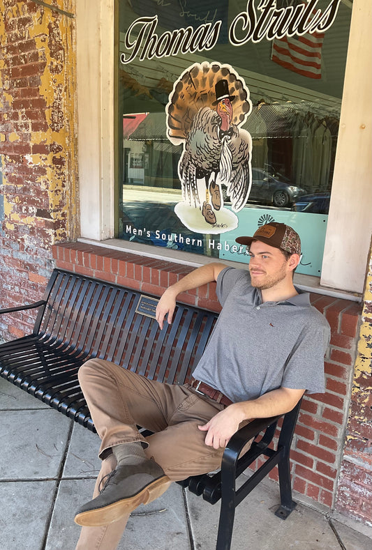 Thomas Strut's Apparel Performance Polo- Heather Onyx