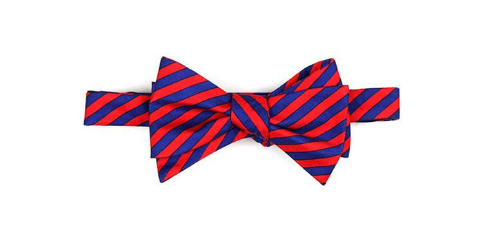 Men's Properly Tied Bowtie- Navy/Red
