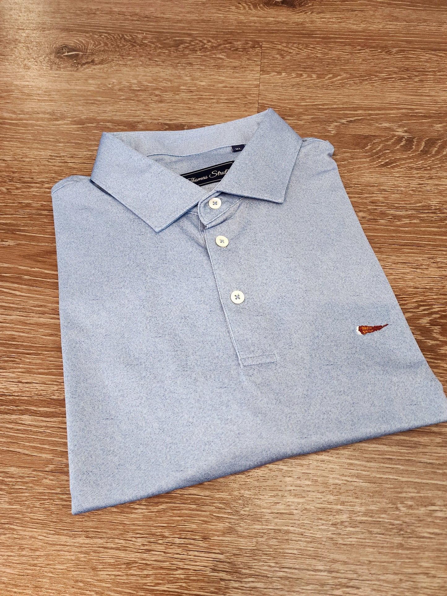 Men's Thomas Strut's Apparel Co. Pique Performance Polo-Sleet Heather