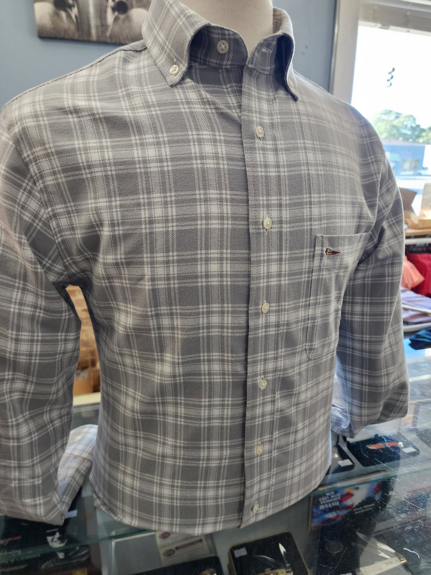 Men's Thomas Strut's Apparel Co. L/S Button Down-Smokey Plaid