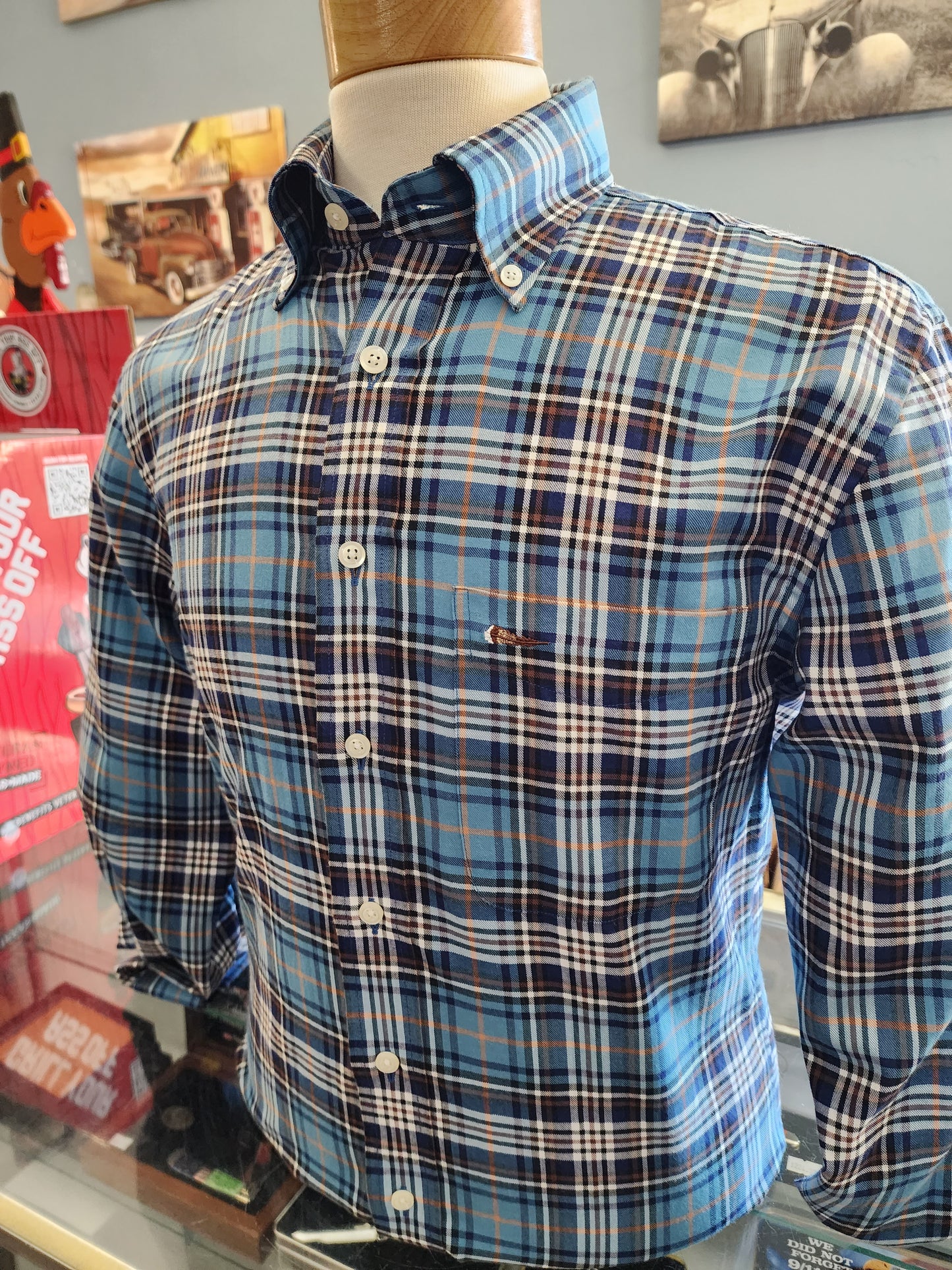 Men's Thomas Strut's Apparel Co. L/S Button Down-Fall Nights Plaid