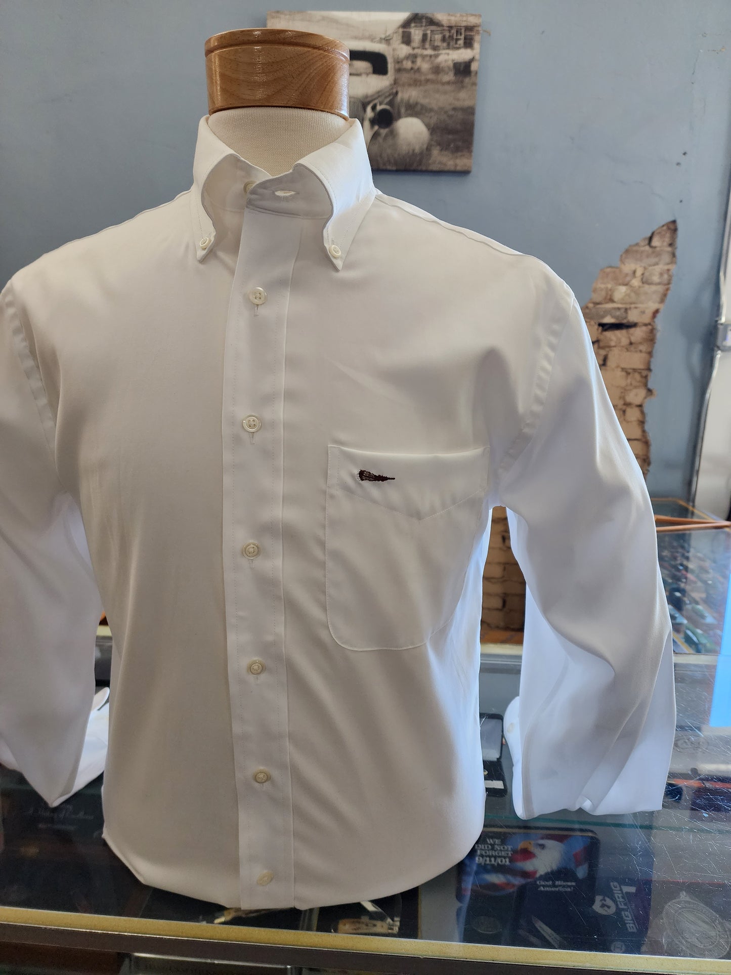 Men's Thomas Strut's Apparel Co. L/S Button Down-White Ice