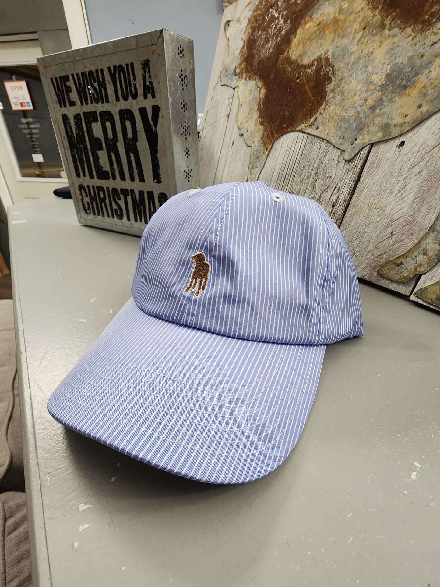 Men's Southern Casanova Dad Hat-Sky Blue Stripe