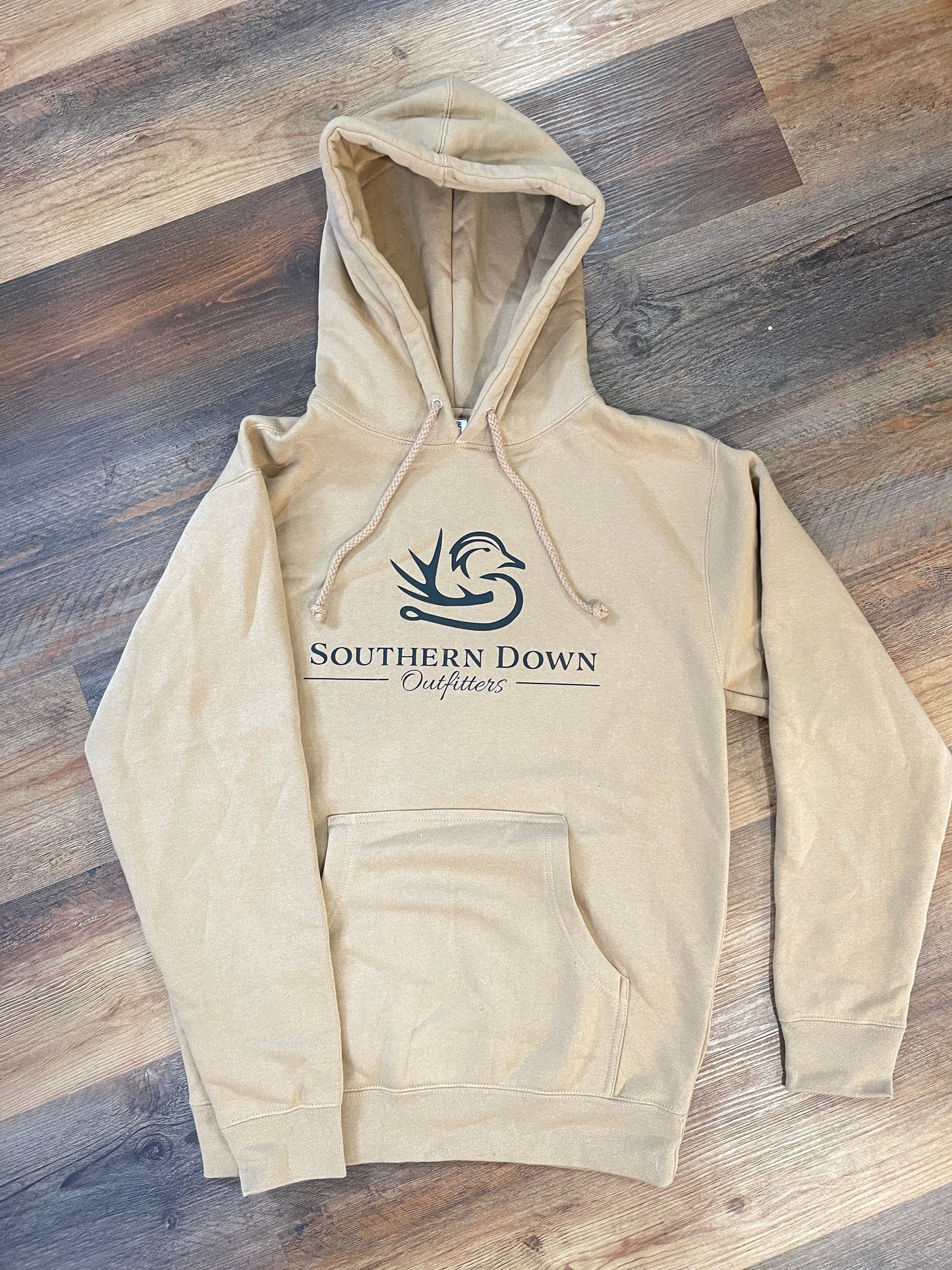 Hoodie - Tan Classic Logo