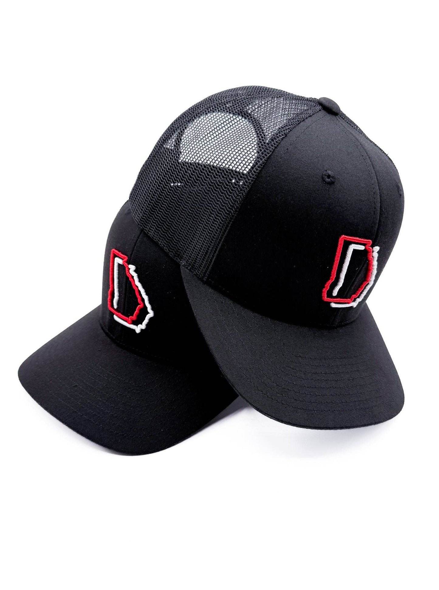 Red & White is Georgia - Black Trucker Hat