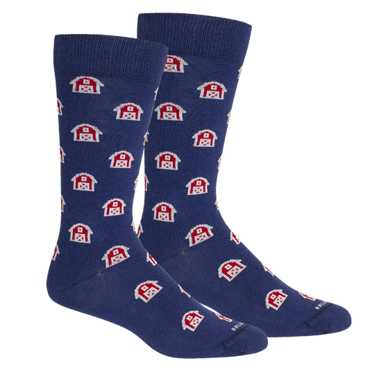 Men's Brown Dog Barn Navy Socks