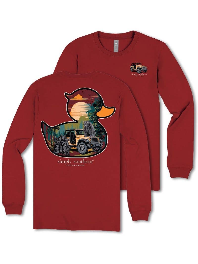 YOUTH-LS-DUCKBEARS-CARMINE