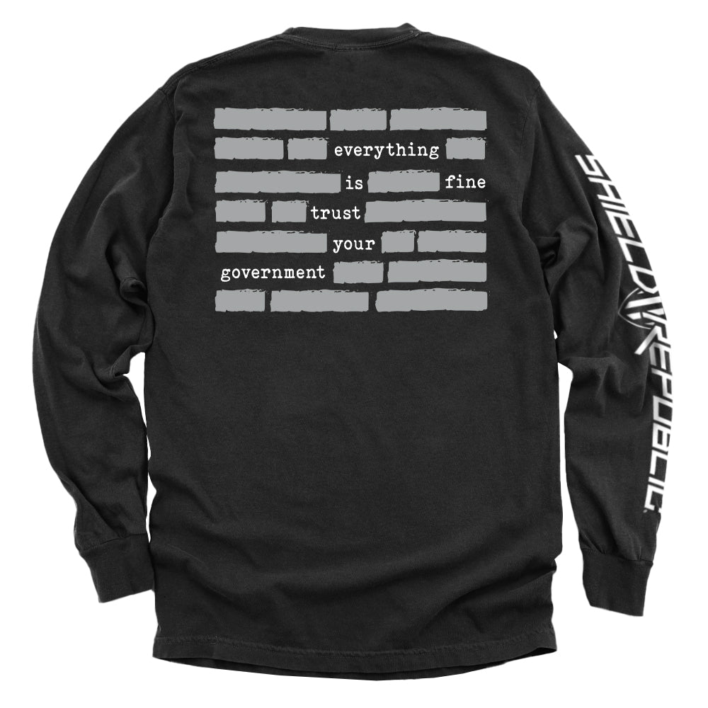 Trust The Government Redacted (Back Print)