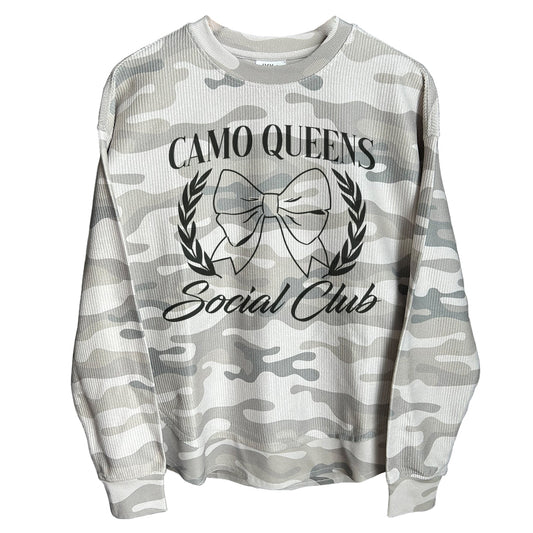 Camo Queens Social Club Grey (Front)