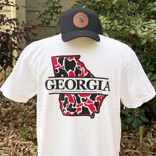 Georgia Red & Black Camo Tee - Comfort Color