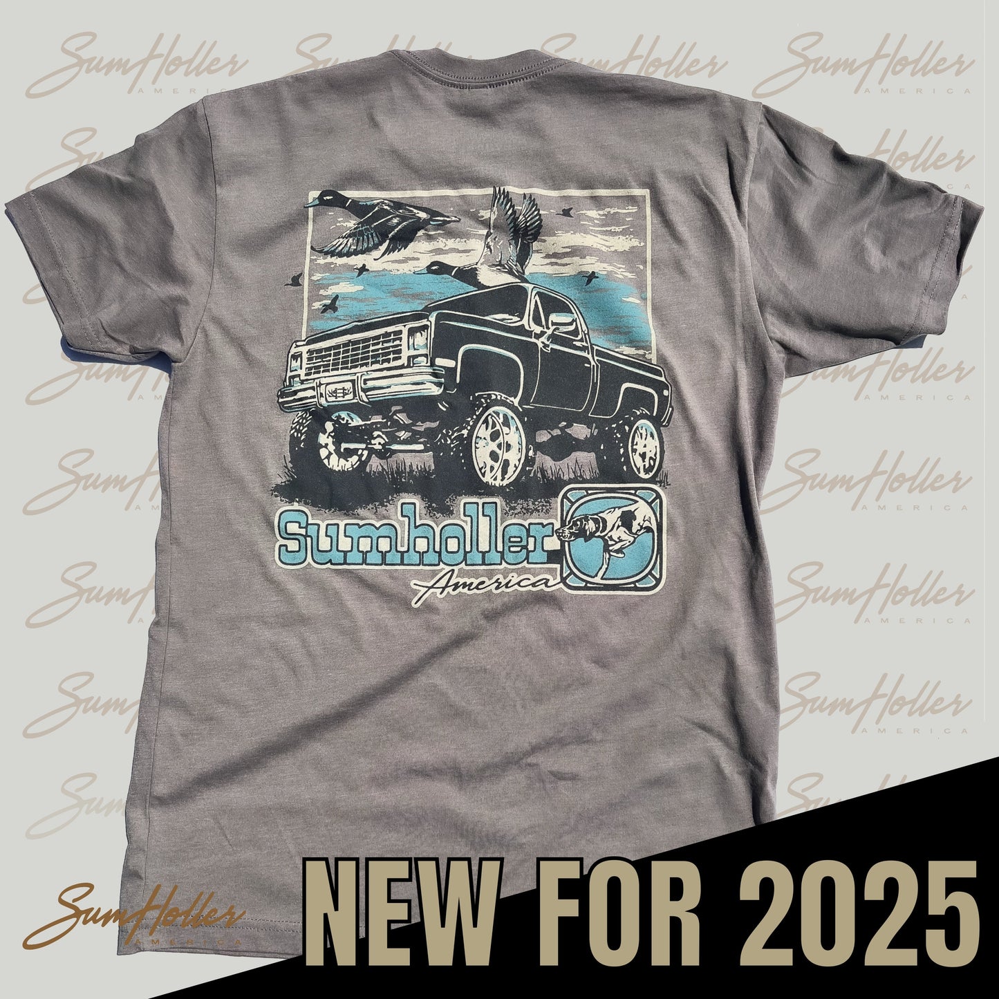 Sumholler 4 wheels and Fowl Feathers tee
