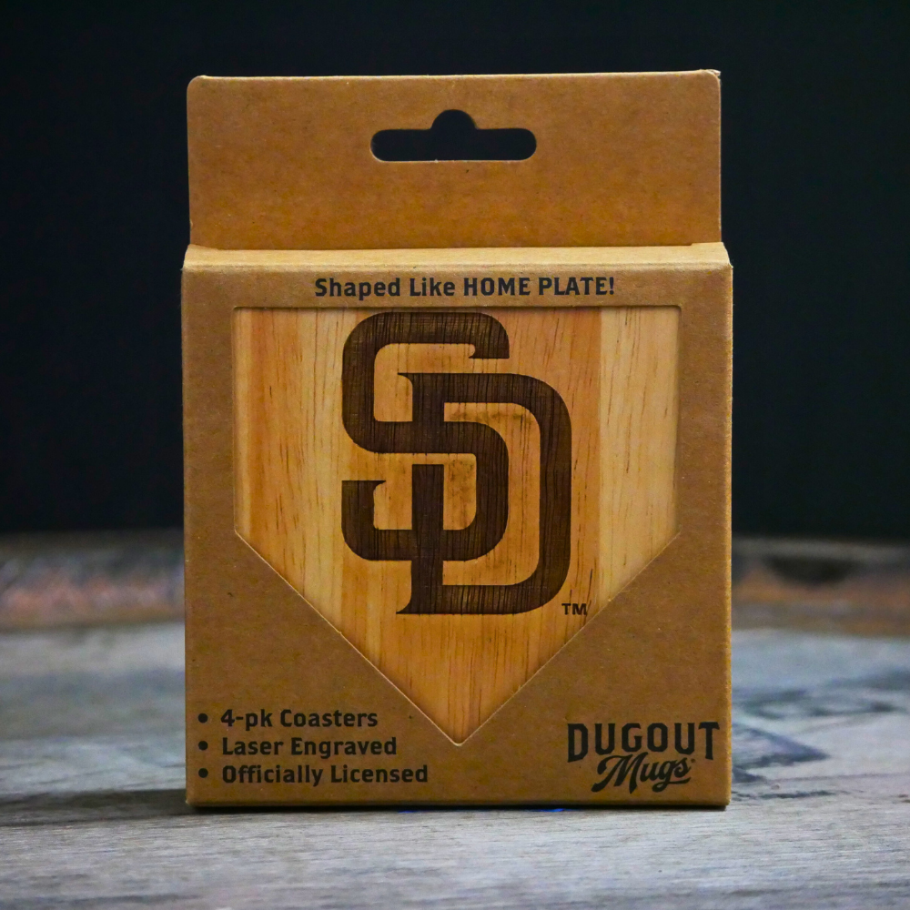 San Diego Padres "SD" Dugout Mug® | Wood Coaster
