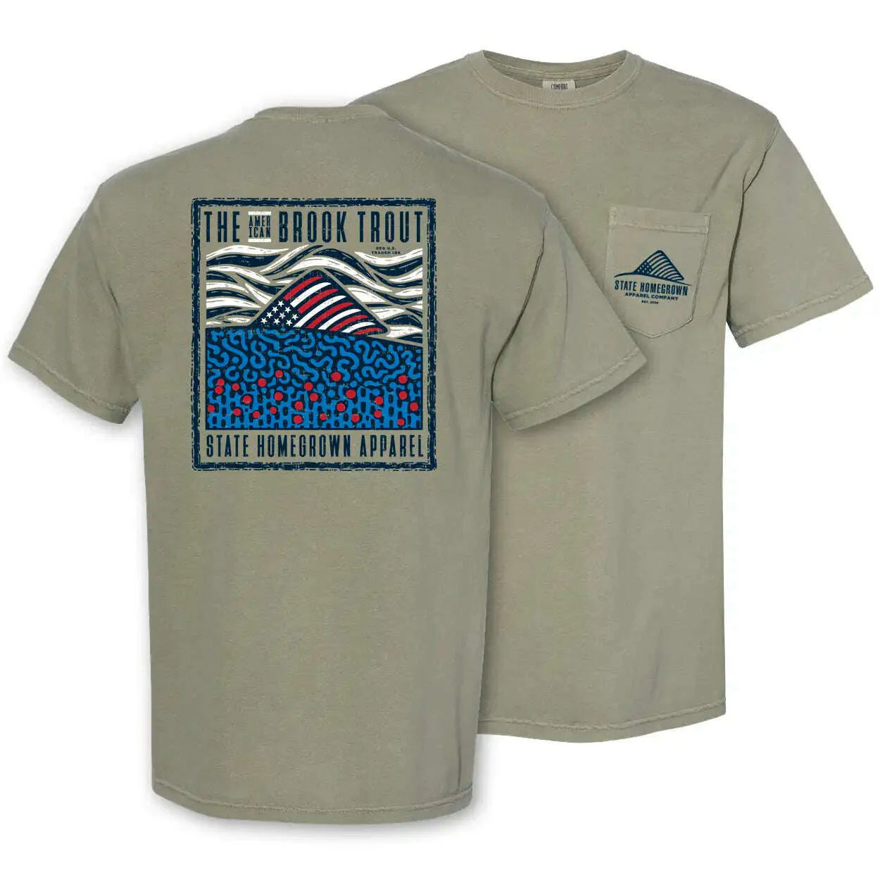 The American Brook Trout - Comfort Color Pocket