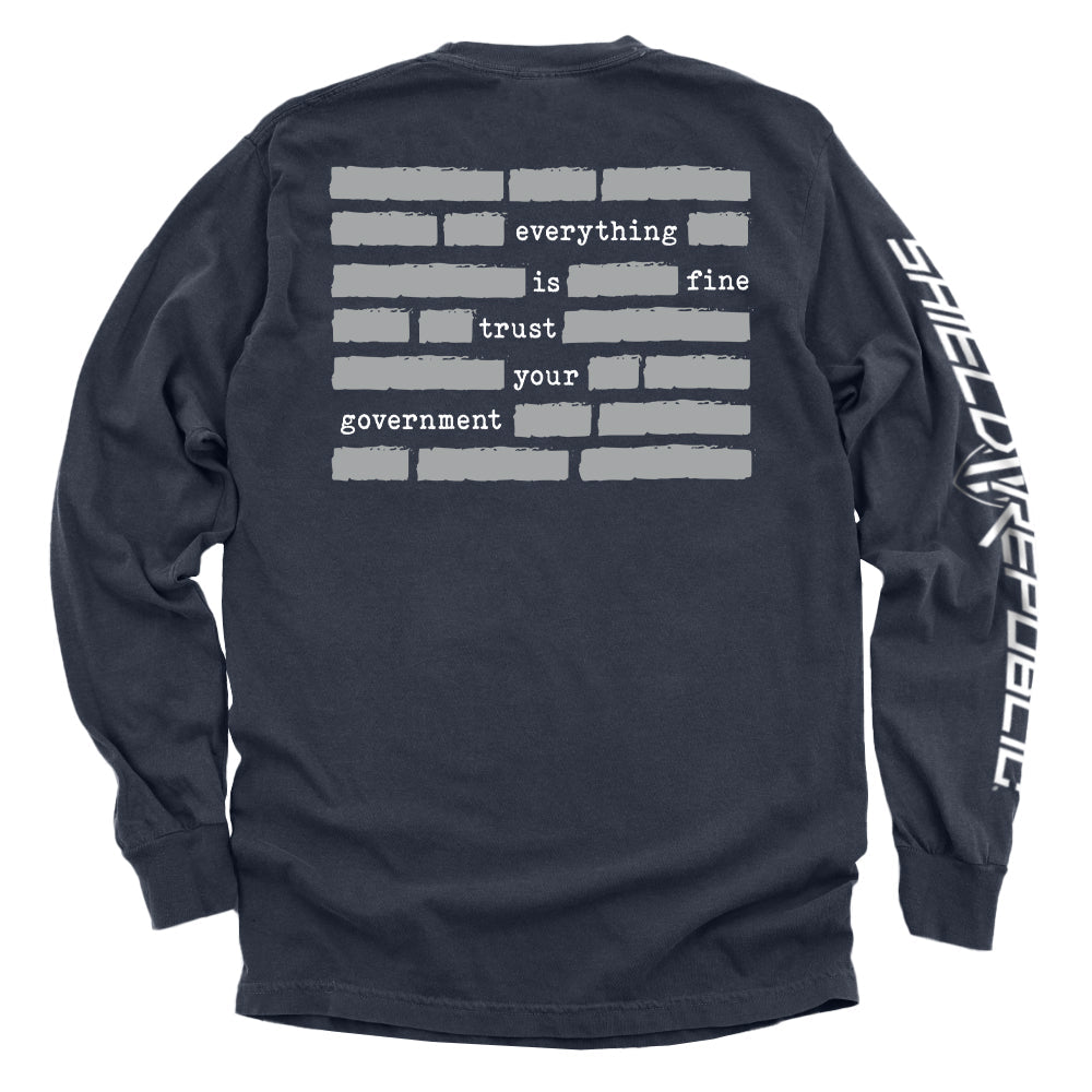 Trust The Government Redacted (Back Print)