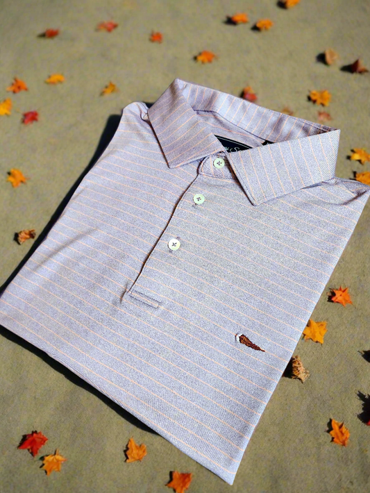 Thomas Strut's Performance Polo-Lavender Aura Stripe