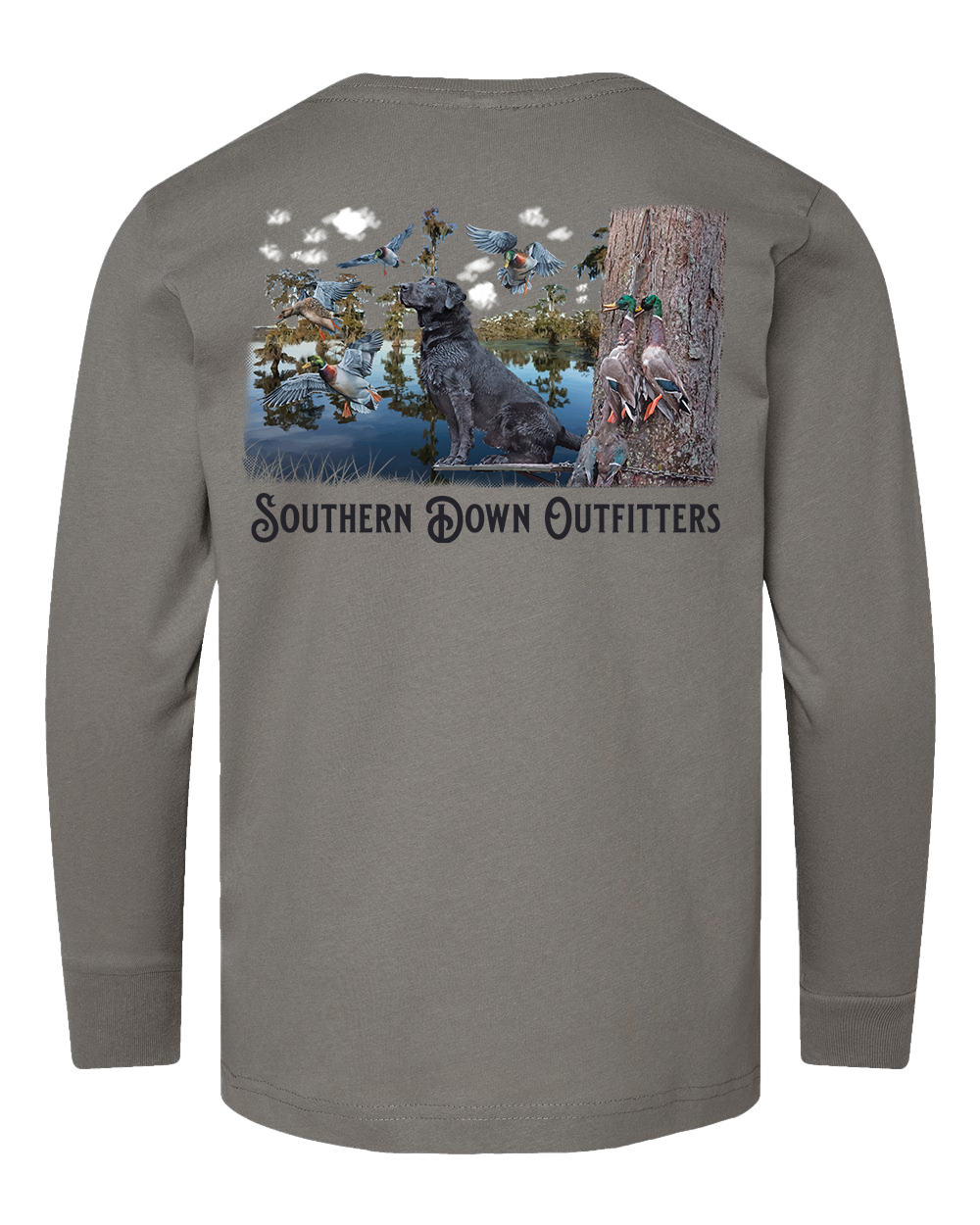 Black Lab Swamp Long Sleeve Youth Tee