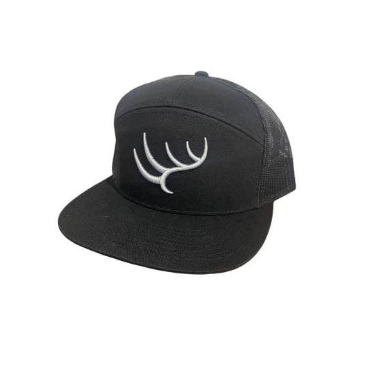 Hunt to Harvest 7 Panel Hat - Solid Black