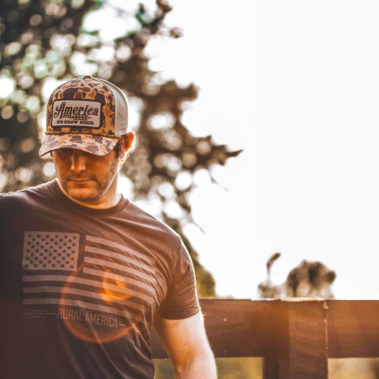 We Grow Beer Hat-Old School Camo