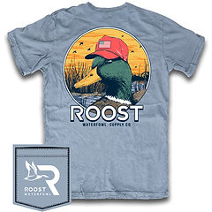 Youth Roost Waterfowl Co. Duck With Hat S/S Pocket Tee
