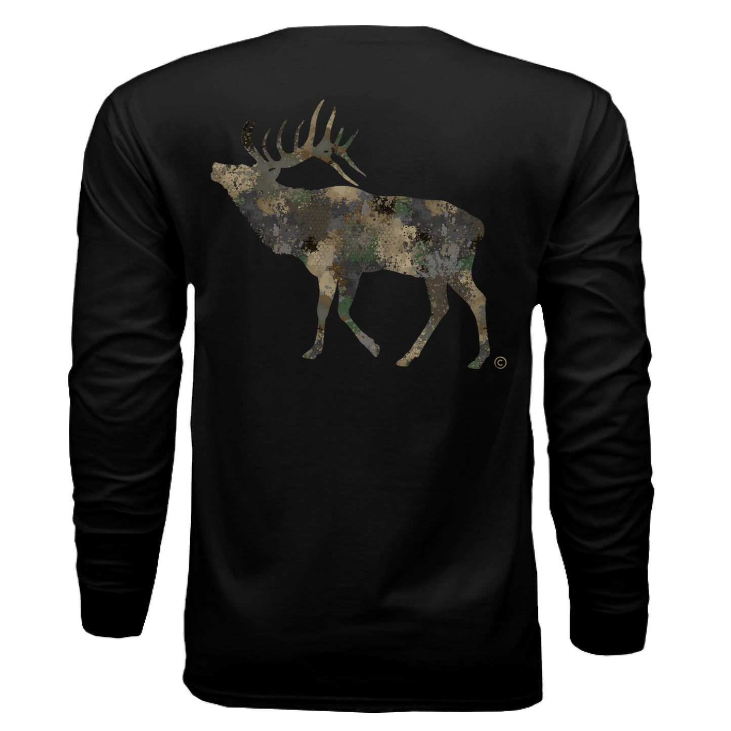 Forest Splash Burst Camo Elk Long Sleeve T-Shirt