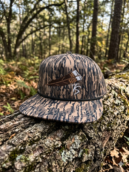 Thomas Strut's Bottomland Camo 5-Panel Performance Trucker Hat