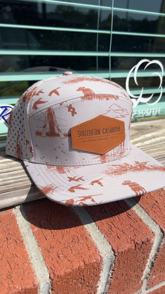 Men's Southern Casanova Brid Hunt Clay Print Hi-Profile Trucker Hat