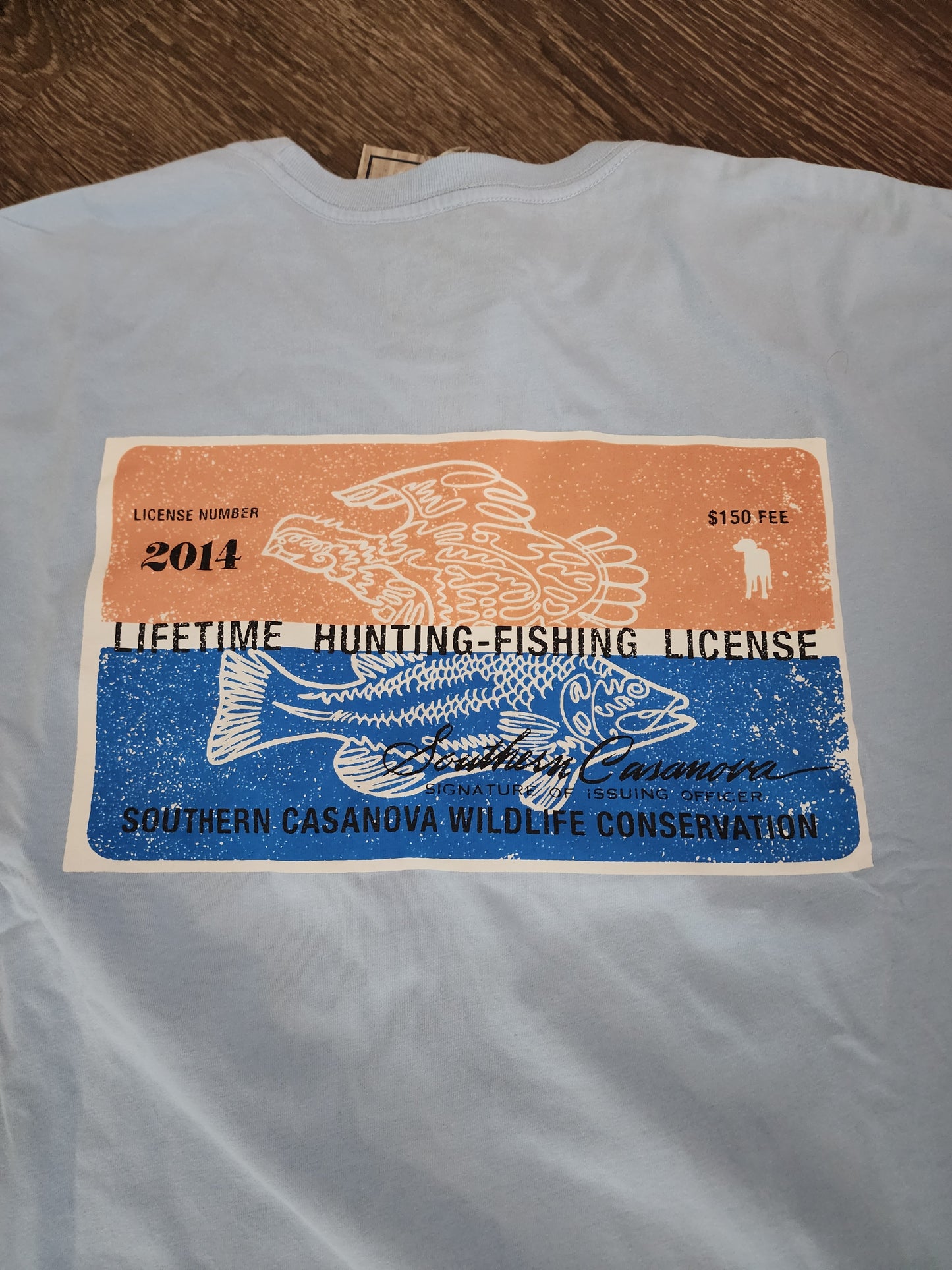 Men's Southern Casanova Fishing License S/S Pocket Tee