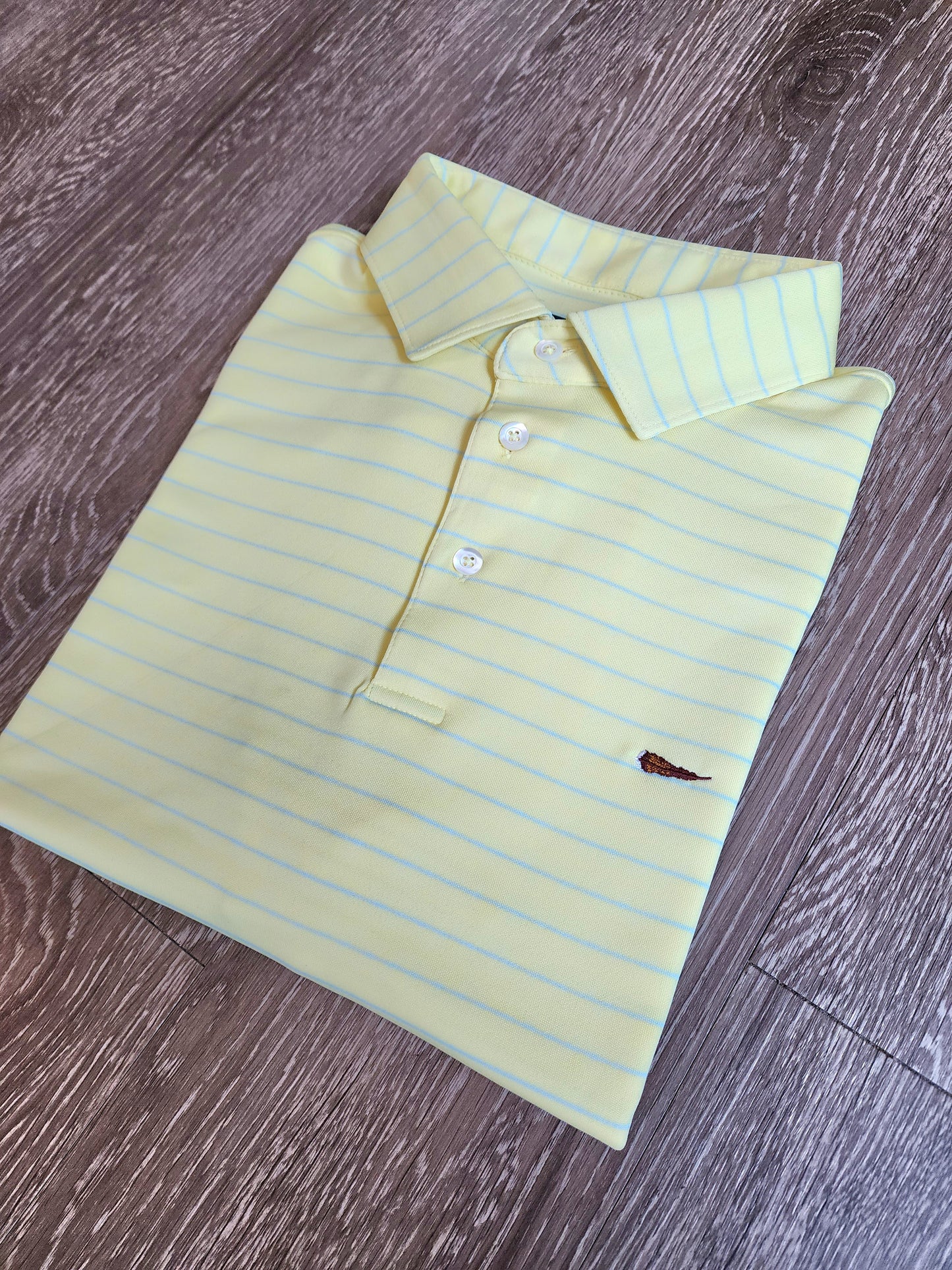 Thomas Strut's Million Dollar Performance Polo-Sand Castle Stripe