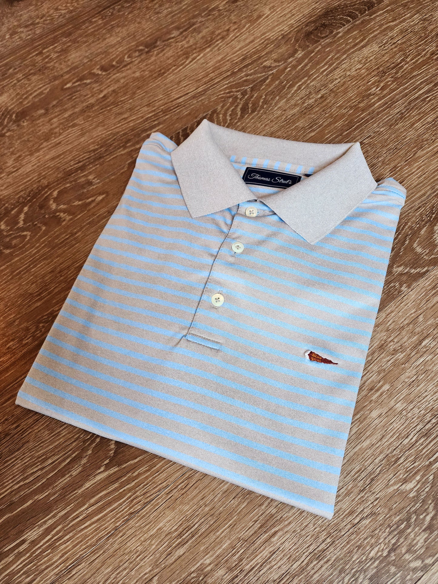 Thomas Strut's Performance Polo-Rain Cloud Stripe