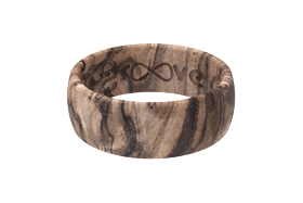 Nomad Burled Walnut Groove Life Silicone Ring